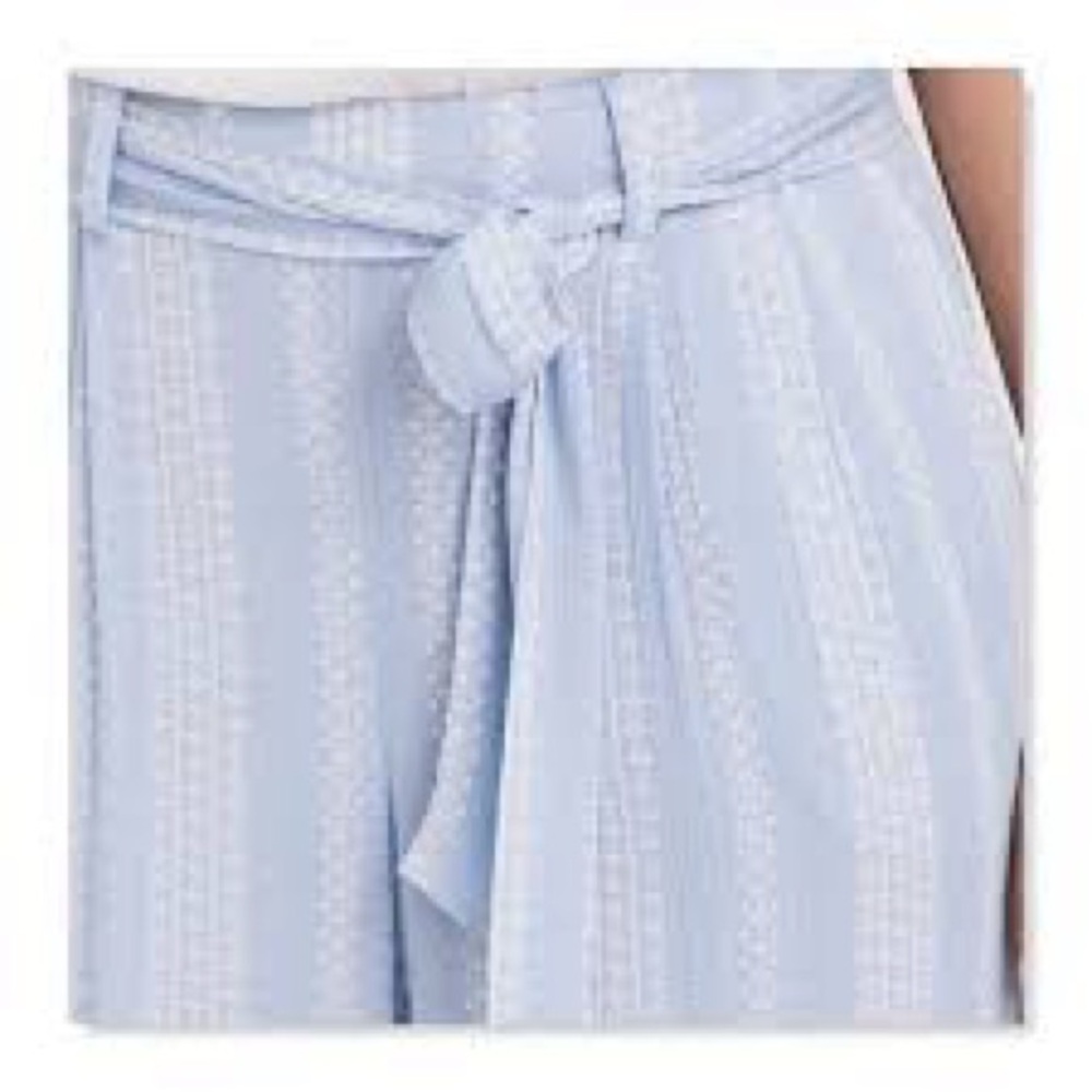 Torrid Light Blue Geo Stripe Patterned Gauze Pant… - image 7